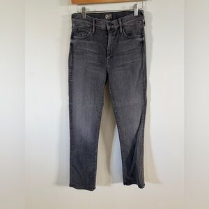 MOTHER Jeans The Flood Rascal Gray Magic Eight Ball STraight Leg Size 28